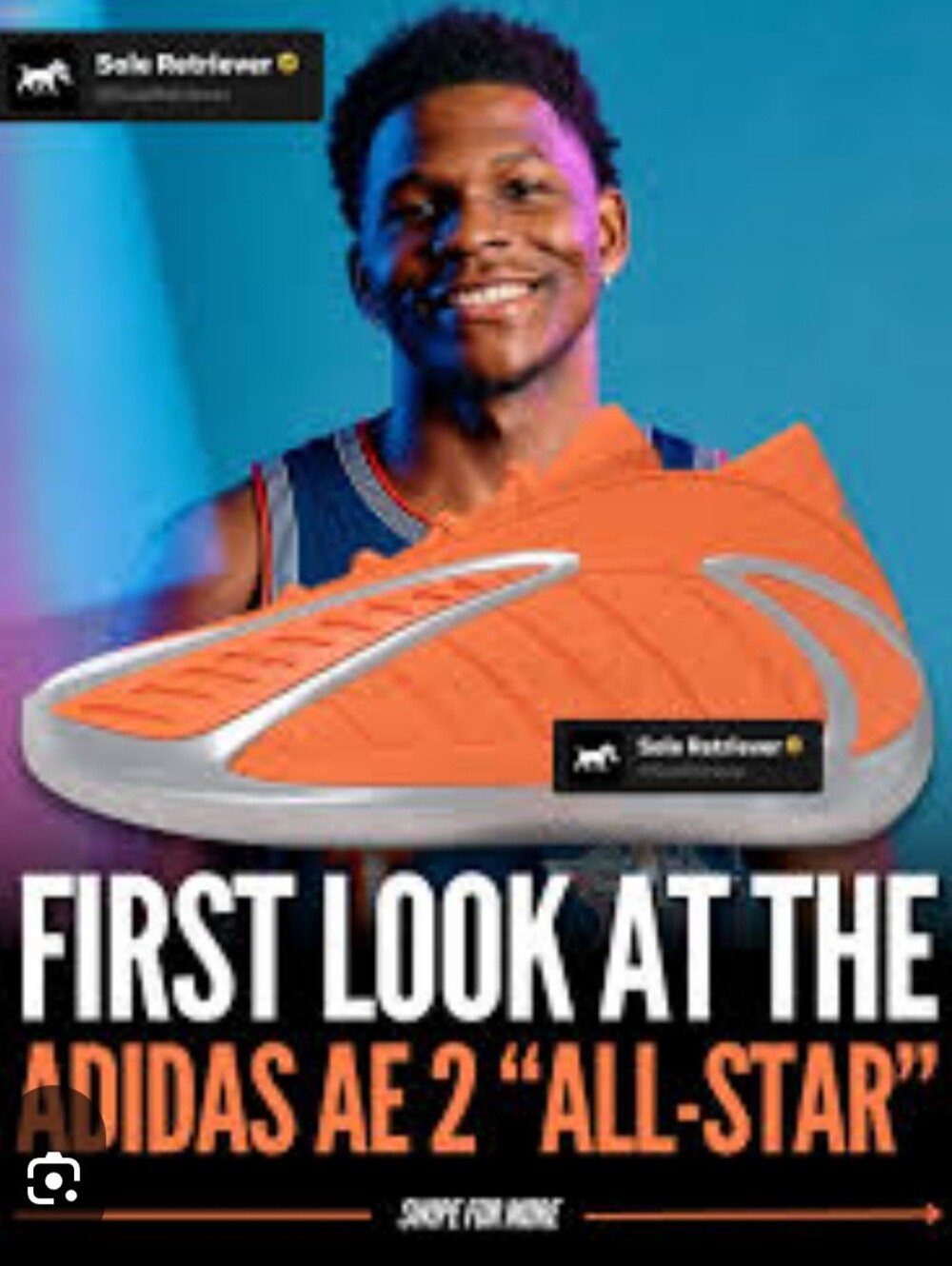 Adidas AE ( ANTHONY EDWARDS) 2 ALL STAR Sneakers — LUCID ORANGE!!